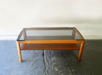 Mid Century Smoked Glass Coffee Table By Myer, 3 of 7
