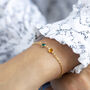 Gold Plated Double Birthstone Bracelet, thumbnail 1 of 7