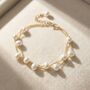 Freshwater Pearl Double Chain Wedding Bracelet Gift, thumbnail 1 of 4