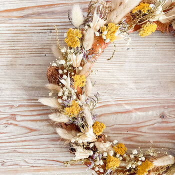Dried Flower Wreath With Achillea, 6 of 6