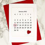 'Calendar' Personalised Date Anniversary Card, thumbnail 1 of 6