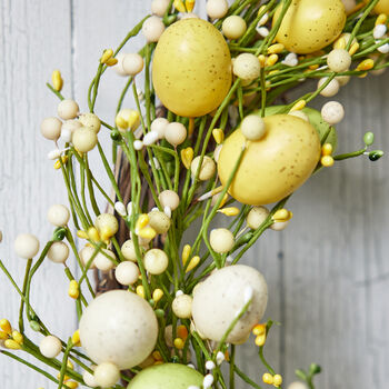 Spring Yellow And Green Easter Eggs Wreath, 3 of 5