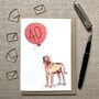 Personalised Bloodhound Dog Birthday Card, thumbnail 2 of 6