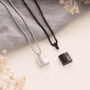 Men's Square Memorial Necklace, thumbnail 5 of 5