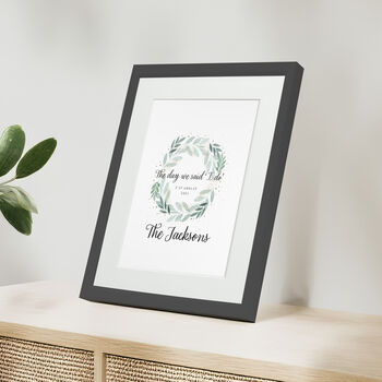 Personalised Anniversary “I Do” Keepsake Framed Print, 8 of 10