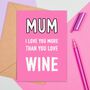 Large Size Mum Wine Lover Card, thumbnail 1 of 2