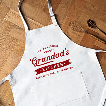 Personalised Kitchen Apron Gifts For Grandad, 2 of 6