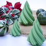Trio Of Swirl Christmas Tree Decorative Ornament Set, thumbnail 1 of 2