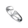 Rebel Open Ring, Sterling Silver Or Gold Plated, thumbnail 4 of 6