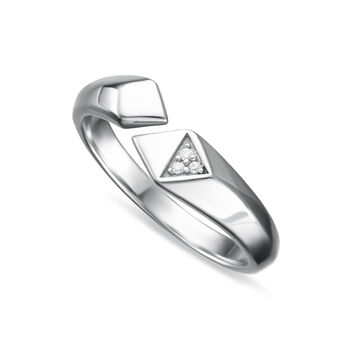 Rebel Open Ring, Sterling Silver Or Gold Plated, 4 of 6