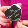 Personalised Silver Heart Compact Mirror, thumbnail 1 of 6