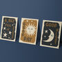 Illustrated Celestial Prints Gallery Wall Set Of Three, thumbnail 1 of 7