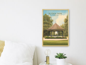 Ruskin Park London Travel Poster Art Print, 3 of 8