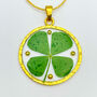 Good Luck Necklace With Four Leaf Clover, thumbnail 1 of 11