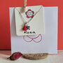 Dainty Tassel Initial Necklace Stand Up Gift In Box, thumbnail 4 of 12