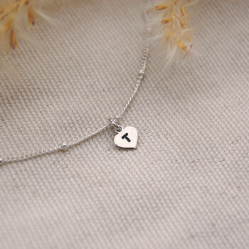 Heart Personalised Family Initials Charm Bracelet In Silver Or Gold, 5 of 7