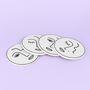G Decor Set Of Four Abstract Face Coasters, thumbnail 3 of 7