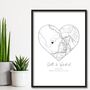 Engagement Gift Map For Couples, She Said Yes Map Print, thumbnail 6 of 7