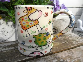 Tankard Mug In Crazy Farm Design, 8 of 8