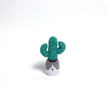 Small Interactive Crochet Cactus And Pot, 2 of 9