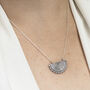 Sterling Silver Geometric Half Moon Necklace, thumbnail 3 of 4