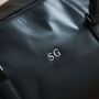 Personalised Black Embroidered Pu Weekend Bag, thumbnail 2 of 4