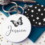 Butterfly Personalised Name Keyring, thumbnail 1 of 3