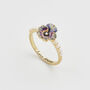 Gold Pansy And Pearl Ring, thumbnail 1 of 8