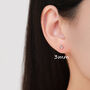 Sterling Silver Mermaid Crystal Tiny Stud Earrings, thumbnail 7 of 12
