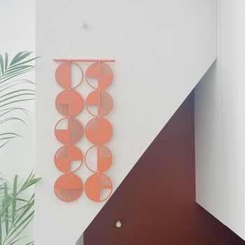Coral / Flamingo Cut Out Plywood Geometric Art, 5 of 5