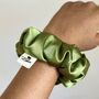 Five Personalisable Strong Wide Band Satin Scrunchies, thumbnail 4 of 7