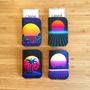Synthwave Design Card Holder Four Designs Options, thumbnail 1 of 10