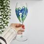 Bluebell Painted Wine Glass, thumbnail 1 of 8