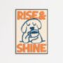 Rise And Shine Retro Print Kitchen Poster Bedroom Art Hand Drawn, thumbnail 10 of 11