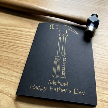 Personalised Father's Day Diy Gold Foil Card, 3 of 10