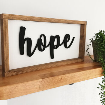 Wooden 'Hope' Sign, 6 of 7