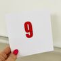 9th Handmade Birthday Card, thumbnail 1 of 3