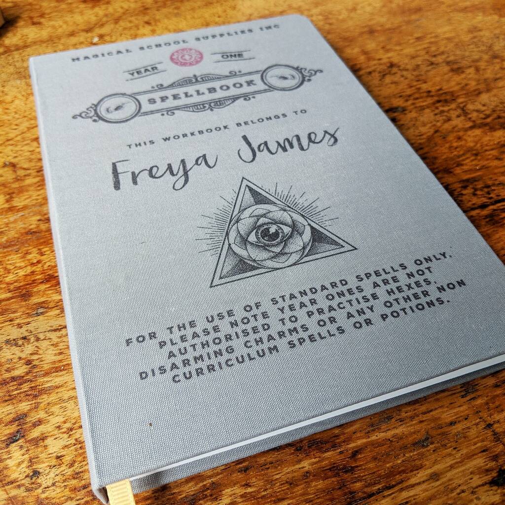 Personalised Spell Notebook By Lou Brown Designs