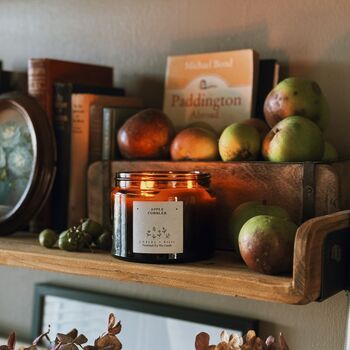 Apple Cobbler Three Wick Large Soy Wax Candle, 4 of 9