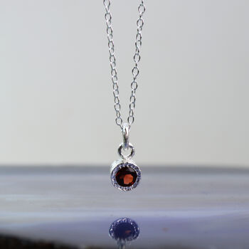 Garnet January Birthstone Sterling Silver Jewellery Set, 4 of 6
