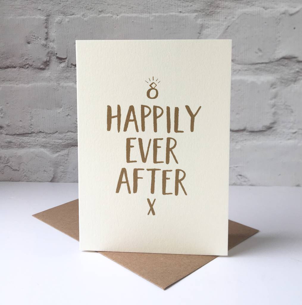 'Happily Ever After' Wedding Card