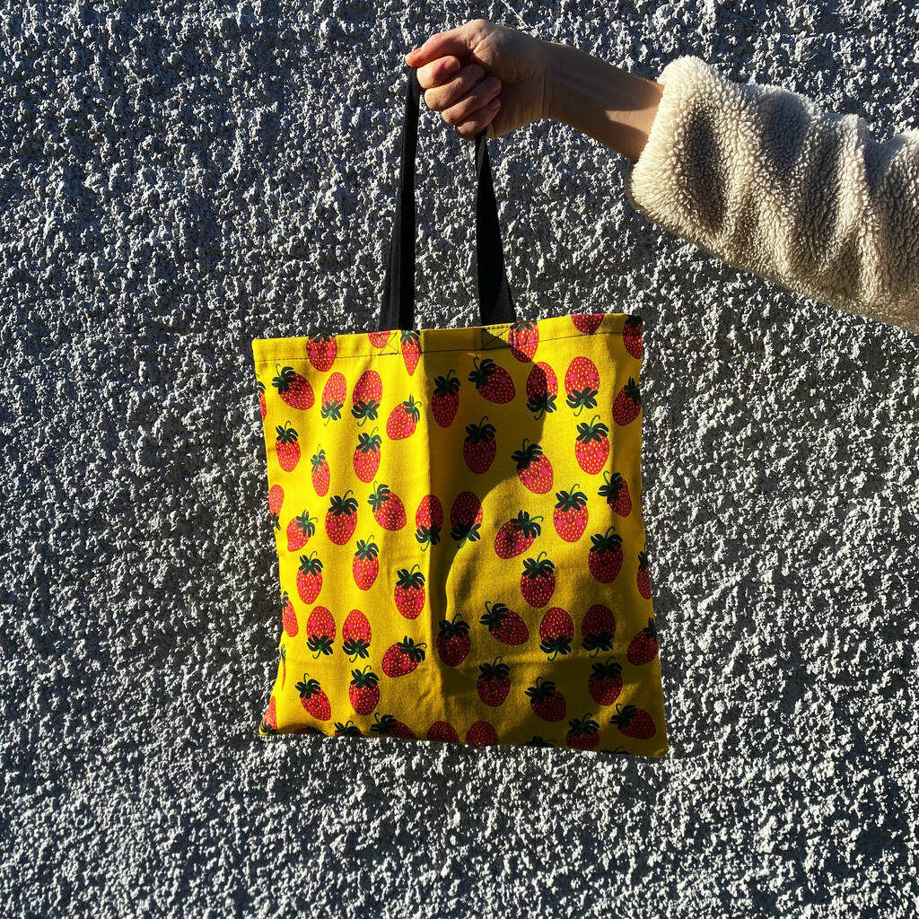 Patterned Cotton Drill Tote Bag, 1 of 12