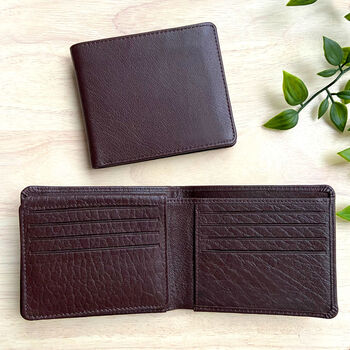 Black Men's Leather Wallet Rfid Protected, 4 of 6