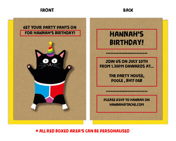 Eco Friendly Personalised Childrens Party Invitations, 4 of 4