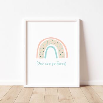 You Are Loved Rainbow Print, 3 of 7