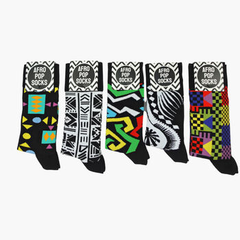 Afropop Socks Blacked Out Gift Set, 2 of 10