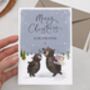 Cute Brown Bear Christmas Card For Girlfriend, thumbnail 3 of 4