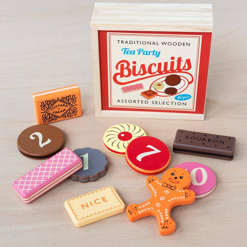 Traditional Wooden Tea Party Biscuits In Retro Box, 1 of 5