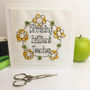 Blooming Brilliant Teacher Embroidered Card, thumbnail 4 of 4
