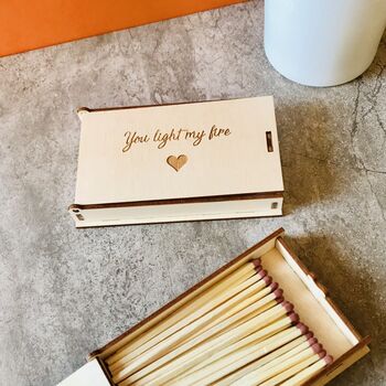 Personalised Matchbox And Extra Long Matches, 4 of 9